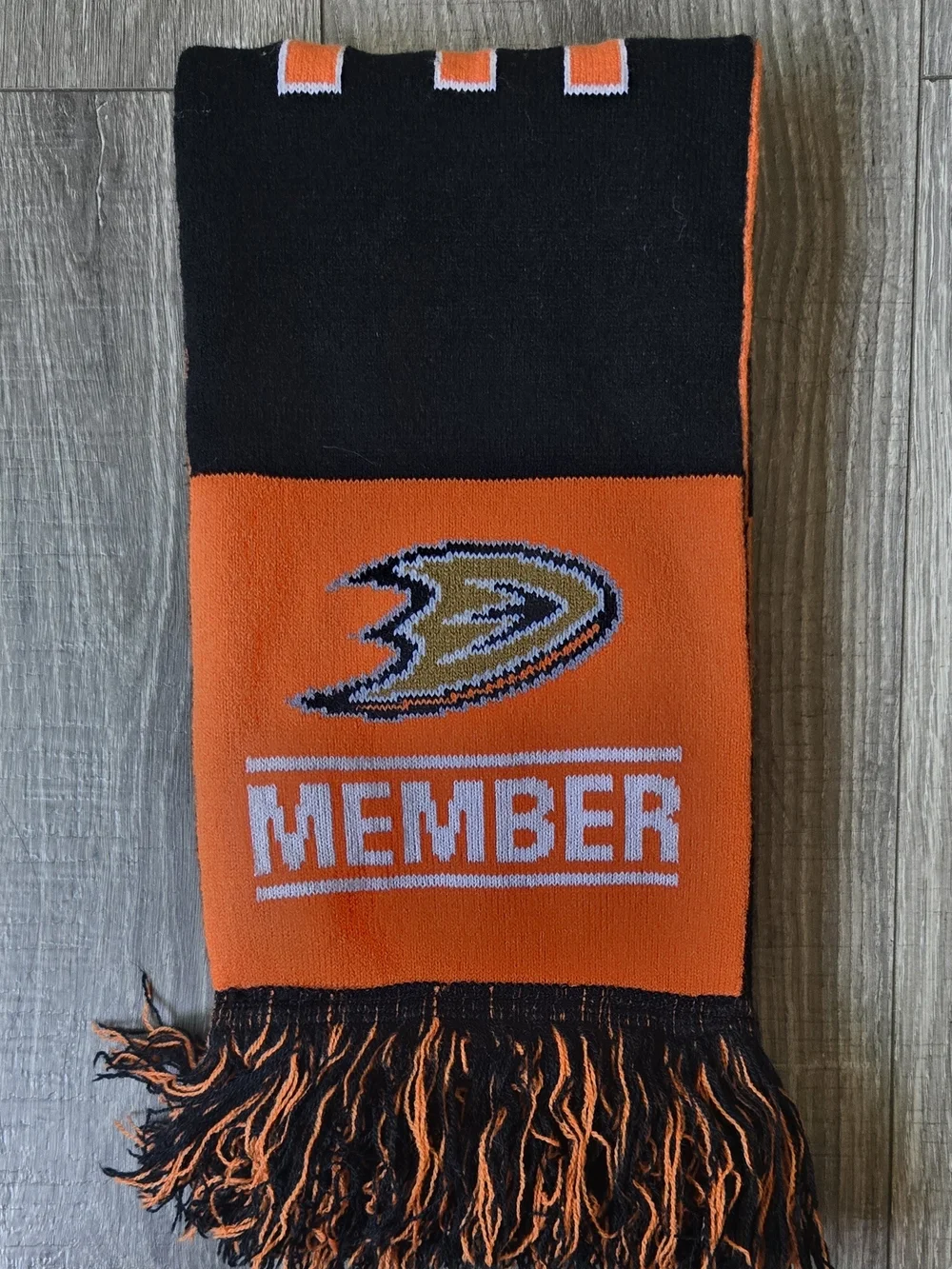 Anaheim Ducks Orange & Black Fan Scarf - 2018-19 Season